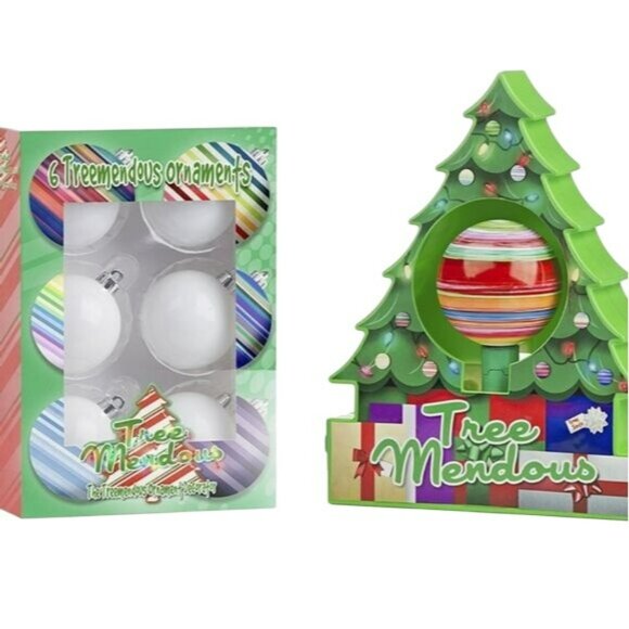 Tree Mendous Christmas Ornament Decorator Craft Kit and 6 Piece Refill Kit NWT - Picture 5 of 12
